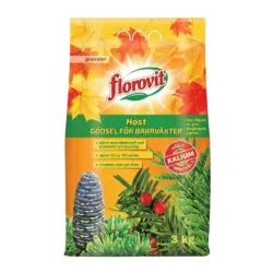 Florovit höstgödsel för barrväxter 3kg påse – storpack för vinterförberedelse