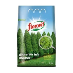 Florovit Gödsel för Thuja 3kg storpack – motverkar bruna barr i thujahäckar.